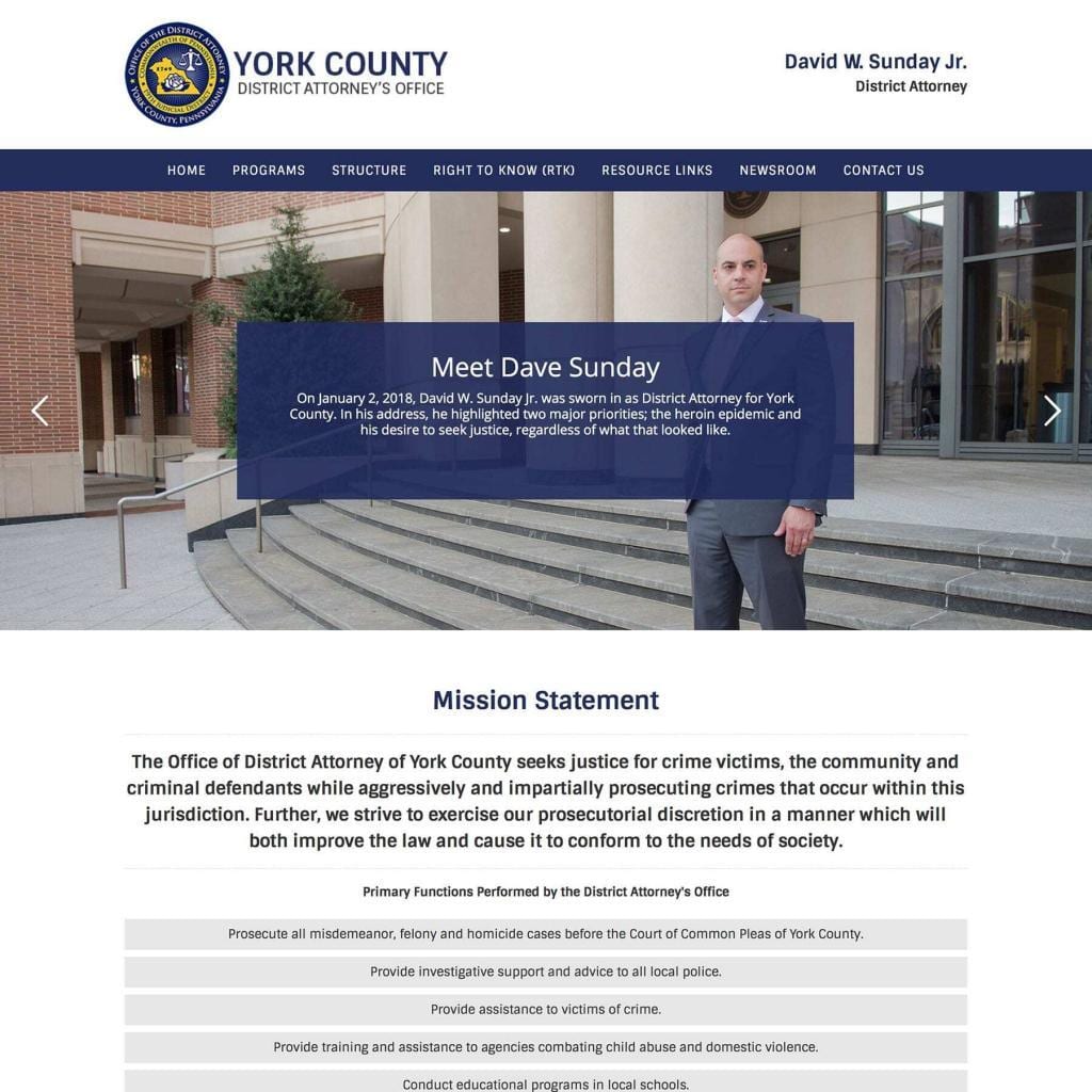 The Office of District Attorney of York County PA